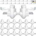 Tuanse 20 Sets Plug in Night Light Module Night Light Base with Shade Mounting Clip Plastic Lights Rotating Base for Making Your Own Decorative (White)
