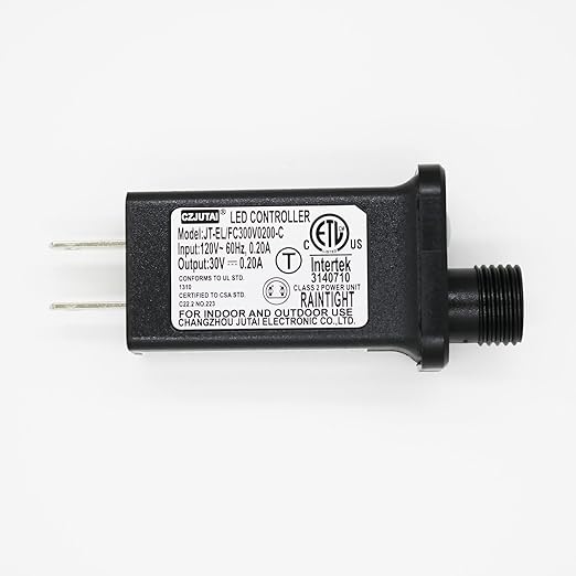 2 PCS 8 Mode Light LED Transformer 30V LED Controller Class 2 Power Supply,Transformer US Plug Adapter Replacement for String Light, not Fit 8 Mode with Control Box and 1 Mode String Light
