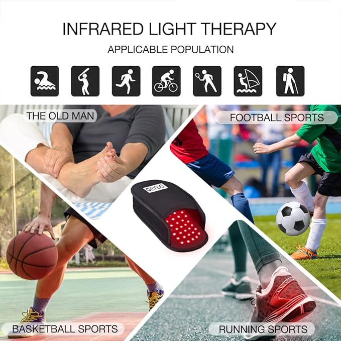 DGQY Upgraded Red Infrared Light Therapy for Feet Pain Relief FDA Cleared LED Light Therapy Slipper Device for Foot Toes Instep Heel Home Use (PS-HJ1)