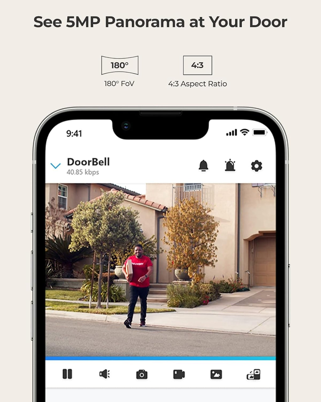 REOLINK 2K Video Doorbell PoE Camera with Chime, 3:4 Head-to-Toe View, 2-Way Talk, Person/Package Detection, Outdoor Waterproof, Smart Alerts, Supports NVR