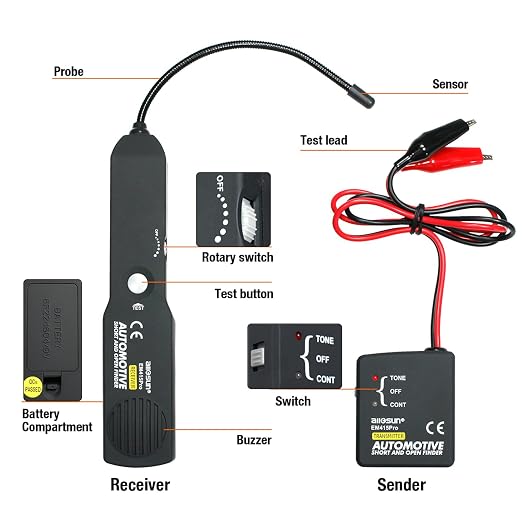 allsun EM415Pro Automotive Wire Tracker, Short and Open Circuit Finder Tester - Image 3