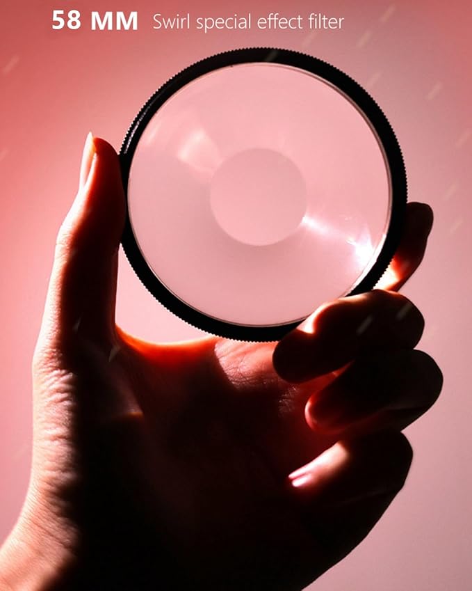 Camera Vortex Effect Filter, 58MM Prism Film Special Effects Glass Lens - Image 2