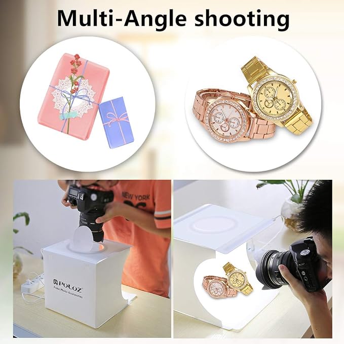 PULUZ Light Box Mini Photo Studio, 6-Color Backdrops, Portable Photography - Image 4