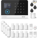 Alarm System for Home Security,Wireless Security System with WiFi+GSM/4G Phone App Control,Door/Window Sensors,SOS Button,Instant Alerts & Auto Alarm Dial,Compatible with Alexa NO Monthly Fees