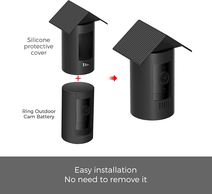 Silicone Cover Compatible with Ring Stick Up Cam Battery, Eave Style Protective - Image 5
