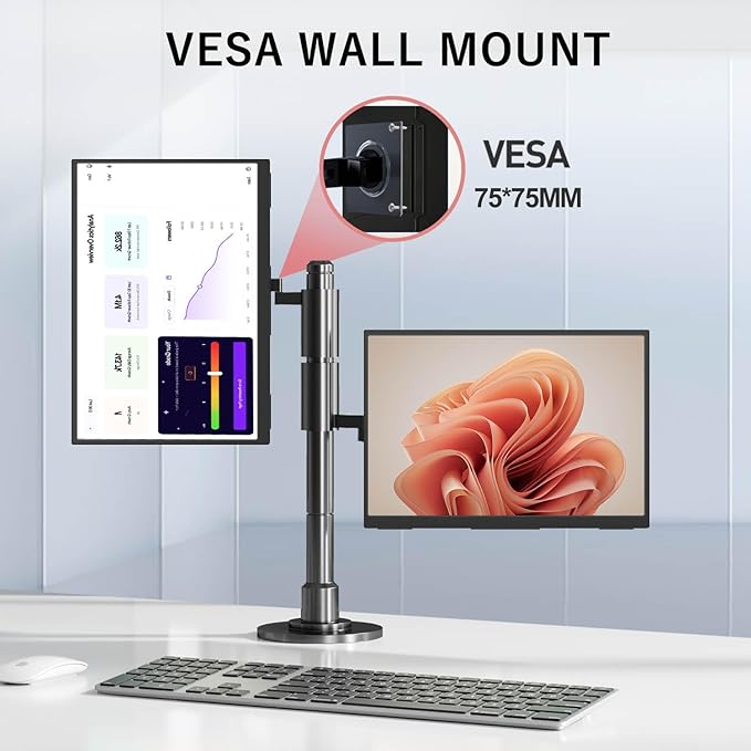 Viyivwine Portable Monitor 10.5'' 1920x1280 Second External Monitor for Laptop 3:2,100％sRGB,w/45° Adjustable Stand,HDMI USB-C Computer Display for Laptop PC Phone Mac