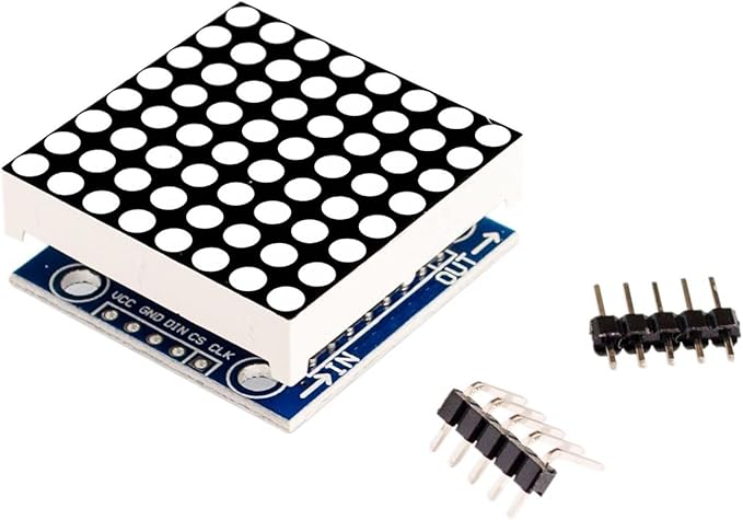 Azuocn 5PCS MAX7219 8x8 Dot Matrix LED Display Module 5V MCU Control MAX7219 LED Dot Matrix DIY Kit (Blue)