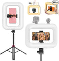 20W Ring Video Light with 8000mAh Built‑in Battery & 80inch Tripod 3H Max by Unknown