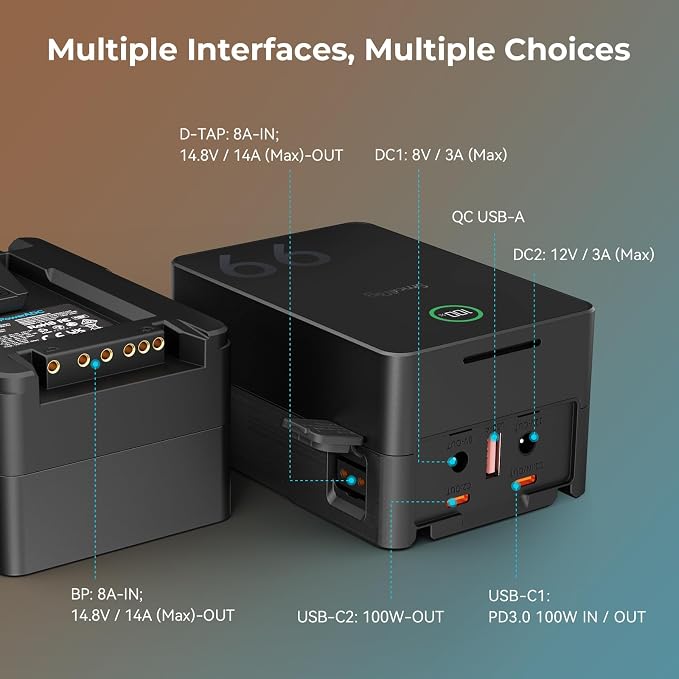 SMALLRIG V Mount Battery, 99Wh / 6800mAh V Mount Battery - Image 3