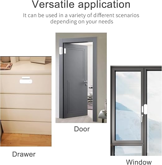 WiFi Door and Window Sensor, Smart Home Security Alert System, 2.4G Wireless - Image 2