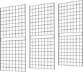 7RiversART Grid Wall Commercial Grade Gridwall Panels – Heavy Duty Grid Panel for Any Retail Display Wall Grid 2' Width x 5' Height, Black (Pack of 3) Easily Portable