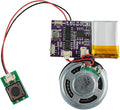 Voice Module,MP3 Music Sound Chips, 16MB Sound Module for Crafts, Christmas, New Year Greeting Cards, Box with Speaker Lithium Battery Powered and USB Cable. (JR-JX7004-Button Sound Module)