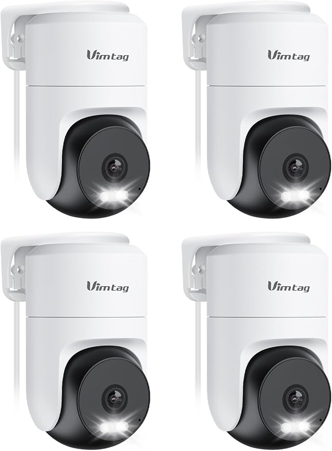 VIMTAG 2.5K 4MP Outdoor Security Camera, Pan/Tilt WiFi Home CCTV Camera by Vimtag