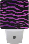 Pigsaly Led Night Light Black Magenta Purple Tiger Stripe Night Light Plug in Wall Lamp Smart Dusk to Dawn Sensor Nightlight Led Lamp Energy Saving Lights Gift for Kids Room Bedroom Bathroom Hallway