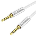 SYNCWIRE 3.5mm Aux Cable Nylon Braided Auxiliary Audio Cable Male to Male Headphone Audio Cord (10ft/3m, Hi-Fi Sound) Aux Cord for Car, Headphone, Home Stereos, Speaker, iPhones, iPods, iPad, Echo