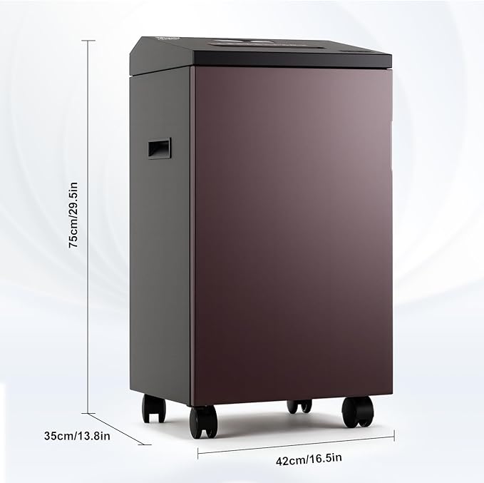 P-7 High Security Paper Shredder Heavy Duty(1 * 1.2mm), 5-Sheet Super Micro Cut, 11.9 Gallons Wastebasket, 3.5m/min High-Speed Shredding, Auto Jam-Proof Paper Shredder for Home Office
