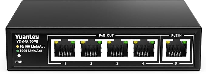 YuanLey 5 Port PoE Extender Gigabit by YuanLey
