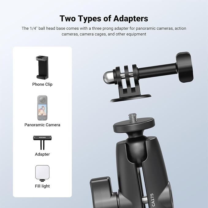 NEEWER Motorcycle Bicycle Handlebar Clamp Holder Magnetic Car Mount Accessories - Image 7