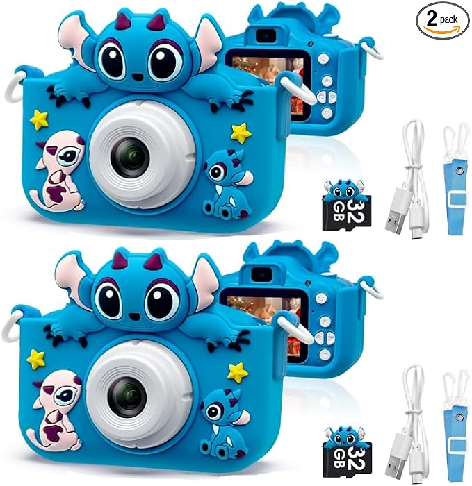 Kids Camera 2PCS Toddler Digital Camera Little Girls Toy Camera by ESTFUN