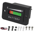 Yooreal 12/24V Battery Fuel Gauge Indicator,Battery Capacity Monitor for Lead-Acid Battery (Not Included Trojan Type) Powered Golf Car Travel Trailer Forklift Scrubber Motorcycle RV etc