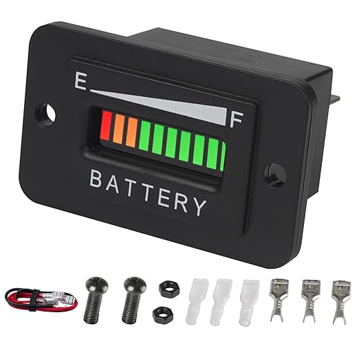 Yooreal 36V Battery Fuel Gauge Indicator,Battery Capacity Monitor for Lead-Acid Battery (Not Included Trojan Type) Powered Golf Car Travel Trailer Forklift Scrubber Motorcycle RV etc