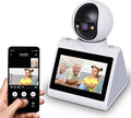 SIYZHOP Indoor Home Security Camera,Pet Dog Camera,Two Way Video Camera with 4.3inch Big Screen,Nanny cam, Monitor for Baby/Elder/Nanny/Dog/pet with Phone App Dome Camera(Button Calling Version)