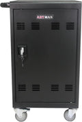 32 Device Mobile Charging Station for Laptops/Tablets/iPads/Chromebooks,32 Bay Lockable Charging Cabinet with Cable Management & Power Strip, Laptop & Tablet Storage Carts,Easy Assembly