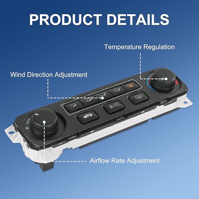 DICMIC A/C Heater Climate Control Module Compatible with 2001-2002 Honda Accord Replace# 79600-S84-A21ZA