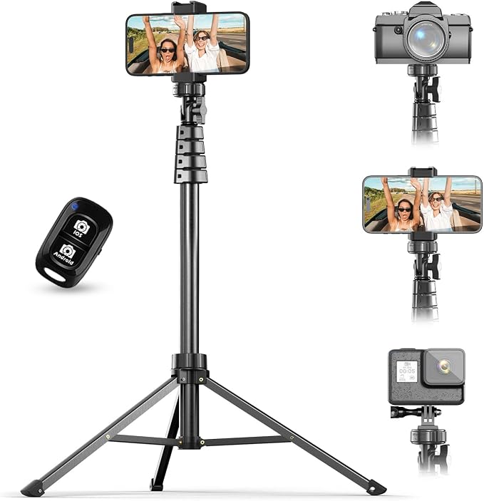 UBeesize 67" Phone Tripod & Selfie Stick, Camera Tripods Stand by UBeesize