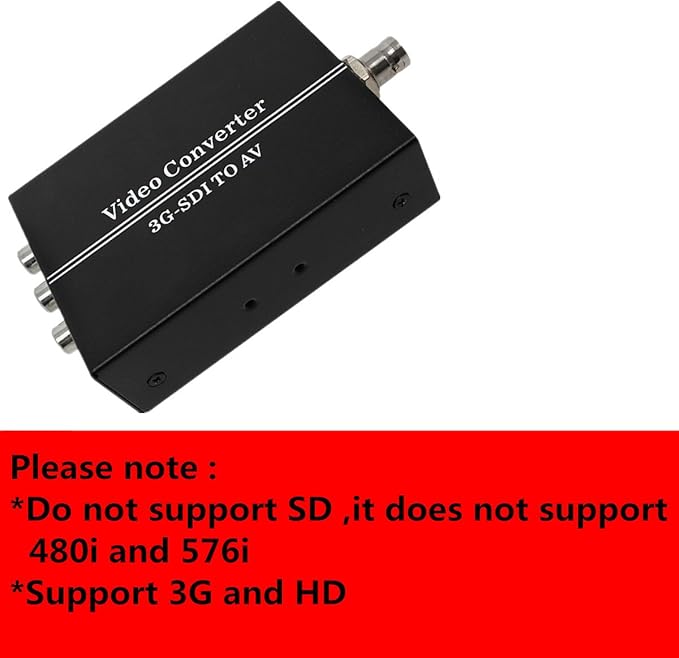HDSUNWSTD HD 3G SDI to AV CVBS Video Converter Support 1080P L/R Audio Output SD-SDI HD-SDI Signal for TV