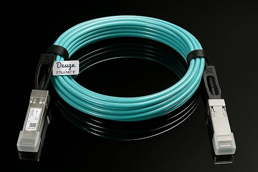 Elfcam® - 10m/32.8ft Fiber Optic Cable OM3 SFP+ to SFP+ AOC 10Gbps, Compatible - Image 2