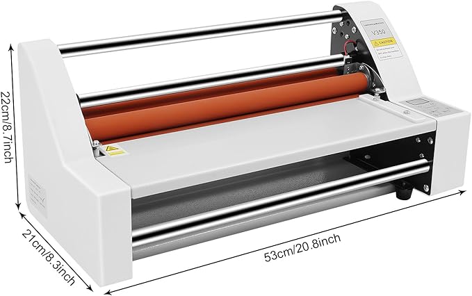 Cold Hot Roll Laminator, 110V 350mm Electronic Laminating Machine, 700W Single & Double Sided Thermal Laminator with Digital Display & Temperature Control for Paper Card PVC Foil
