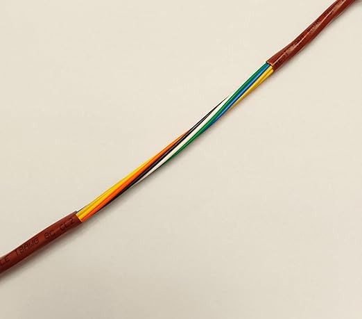 EASTWIRE 18/8 100ft Thermostat Wire, Solid Copper Wire, 18 Gauge 10 Conductors, ETL Listed CL2 Power Limited Circuit Cable for Indoor/Outdoor Low Voltage Applications Use,Brown