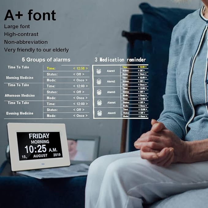 AINFTIME DST Clock with Day and Date - Image 3