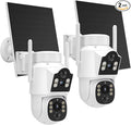 Hiseeu Wireless Solar Camera Outdoor 4MP Dual Lens, Wireless Home Security by Hiseeu