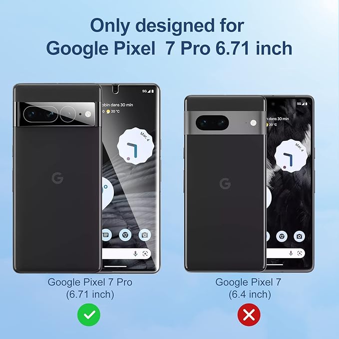 LK 2 Pack for Google Pixel 7 Pro Screen Protector 6.7-inch + 2 Pack Lens - Image 3