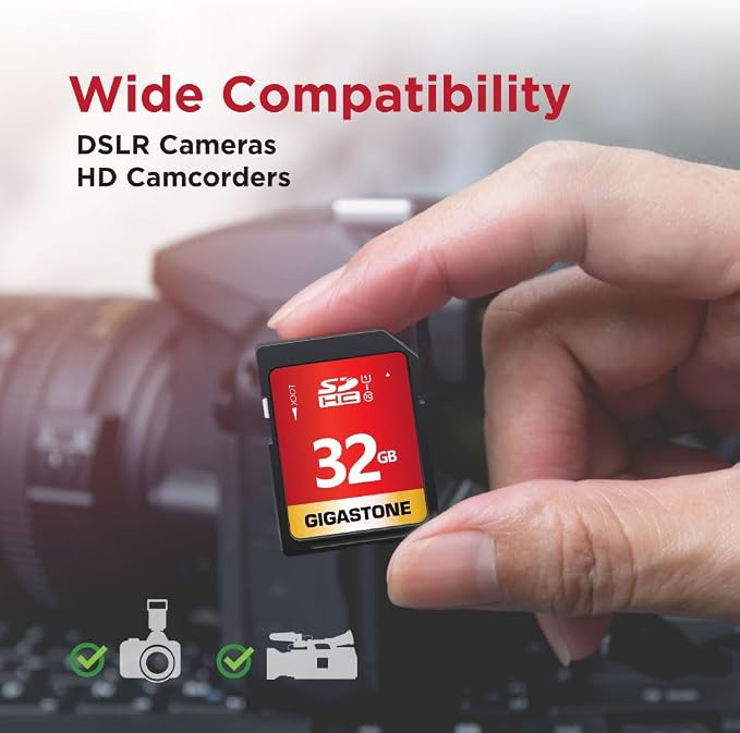 GIGASTONE 32GB SD Card 5-Pack UHS-I U1 Class 10 SDHC Memory Card High-Speed - Image 5