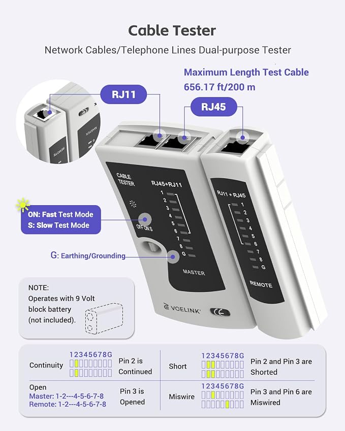 VCELINK RJ45 Crimp Tool Kit for CAT7/6A/6/5E/5, Upgraded Network Tool Set - Image 5