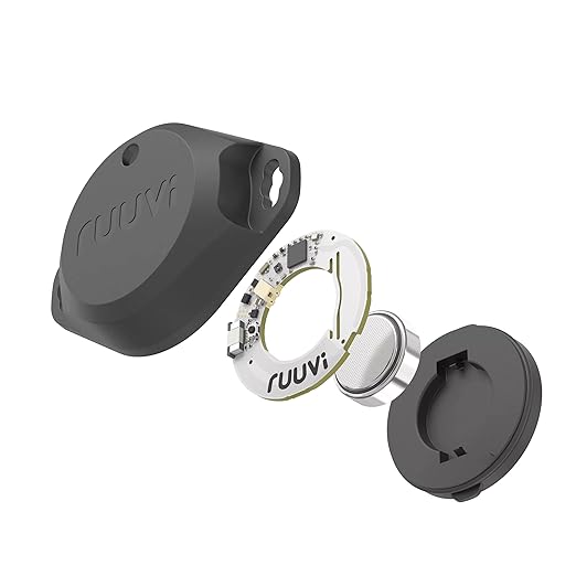 RuuviTag Pro 3in1 Wireless Bluetooth Temperature (°C/°F), Air Humidity and Motion Sensor. Alerts & History. Free Android/iOS apps. Integrates with Victron, Homey, and Home Assistant. Made in Europe.