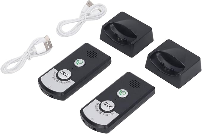 2 Way Voice Intercom, Super Long Range Intercomunicador, Home Security Easy Install, Indoor Outdoor System, Fit for Home Hospital Office, Black