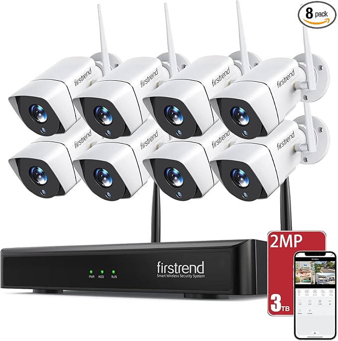 Firstrend WiFi Wireless Security Camera System, 8Ch NVR by firstrend
