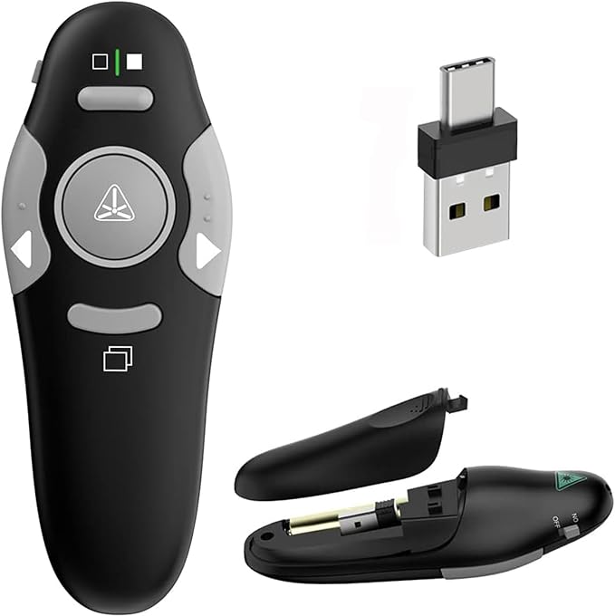 VOVIGGOL USB/Type-C 2 in 1 Presentation Clicker by Unknown