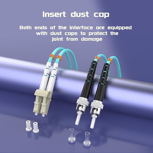 LC/UPC to ST/UPC Fiber Patch Cable OM3 82ft/25meters, 10Gb/Gigabit MultiMode - Image 6