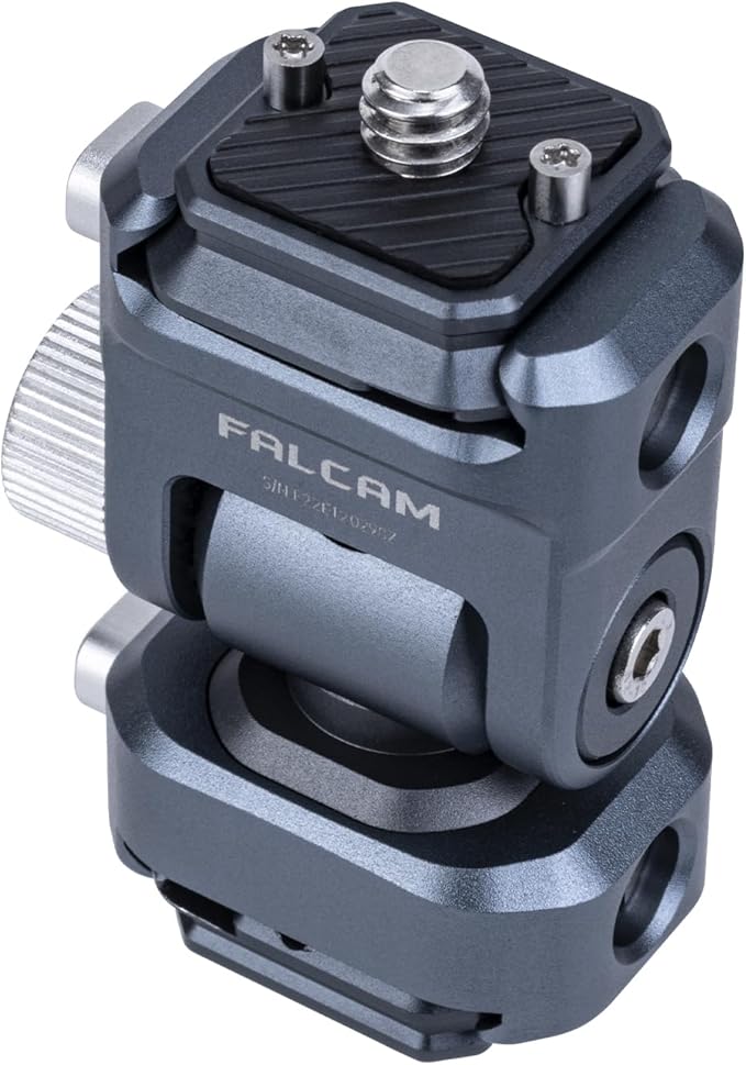 FALCAM Field Monitor Mount Holder Kit, Monitor Holder with 2-Pieces F22 Quick Release Plate, 360-Degree Swivel and 180-Degree Tilt Adjustable for 5" and 7" Monitor-2543