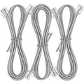 NECABLES 3Pack Phone Cord 3ft Telephone Cord Phone Cable RJ11 6P4C Male to Male by NECABLES