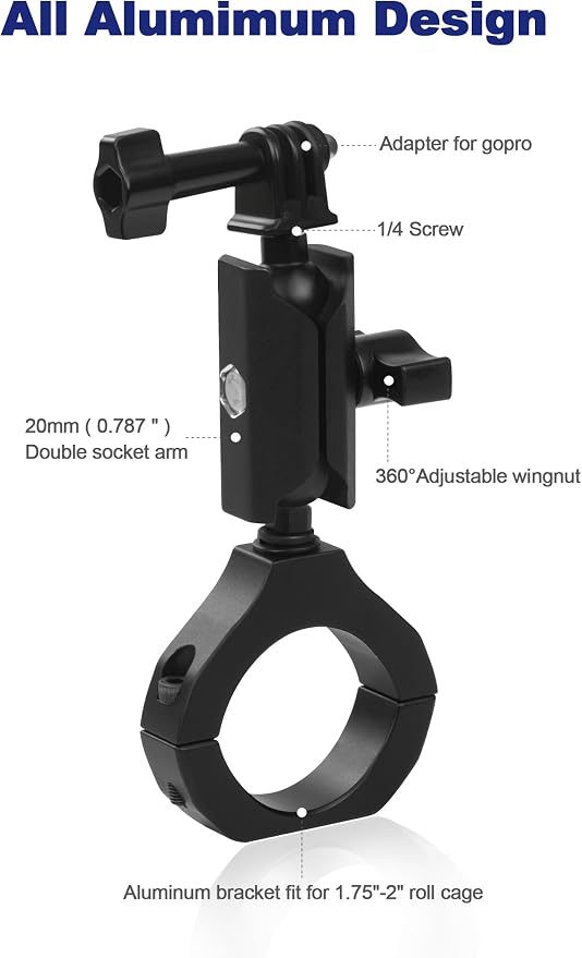 UTV Camera Mount for 1.75"-2" Roll Cage Mount - Image 4
