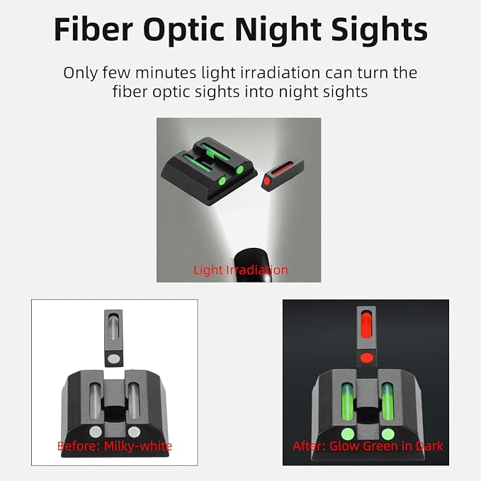 No-Tritium Fiber Optic Red/Green Sights - Image 3