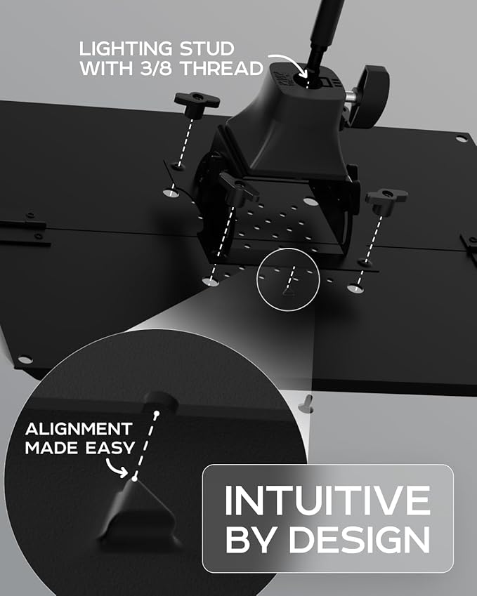 PropVue Projector Tripod Stand, Height Adjustable 27" to 62" & Floor Projector Stand, Portable Laptop Stand, Camera & Light & Ball-Joint – Well-Made, Easy-to-Adjust, DJ Rack & Music or Movie stand