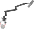 IXTECH Mic Boom Arm Stand LP Microphone Stand Low Profile Microphone Arm Adjustable for Blue Yeti Shure Sm7b Hyperx QuadCast Rode Fifine and At2020 360° Mic Arm for Gaming Podcasting.