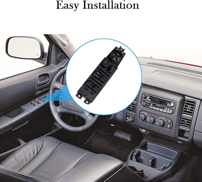 LCWRGS Master Power Window Switch Fits for 2002-2010 Dodge Ram 1500 2500 3500, 2001-2004 Dakota, 2001-2003 Durango, 2005-2009 Sprinter 2500/3500, 56049805AB